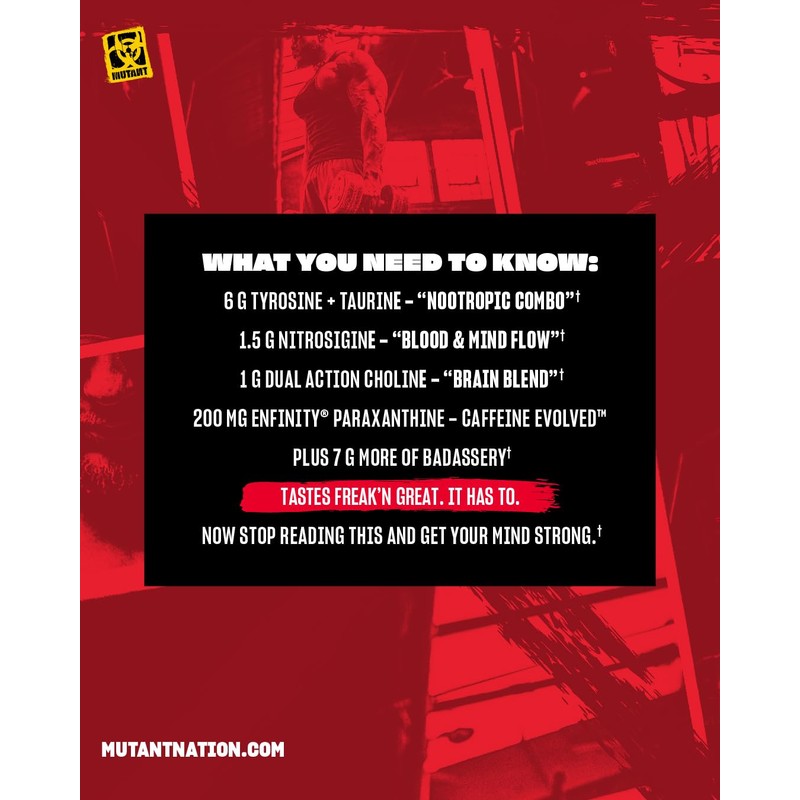 Mutant Mind FK - Epic Nootropic Pre-Workout - Brain Supplement