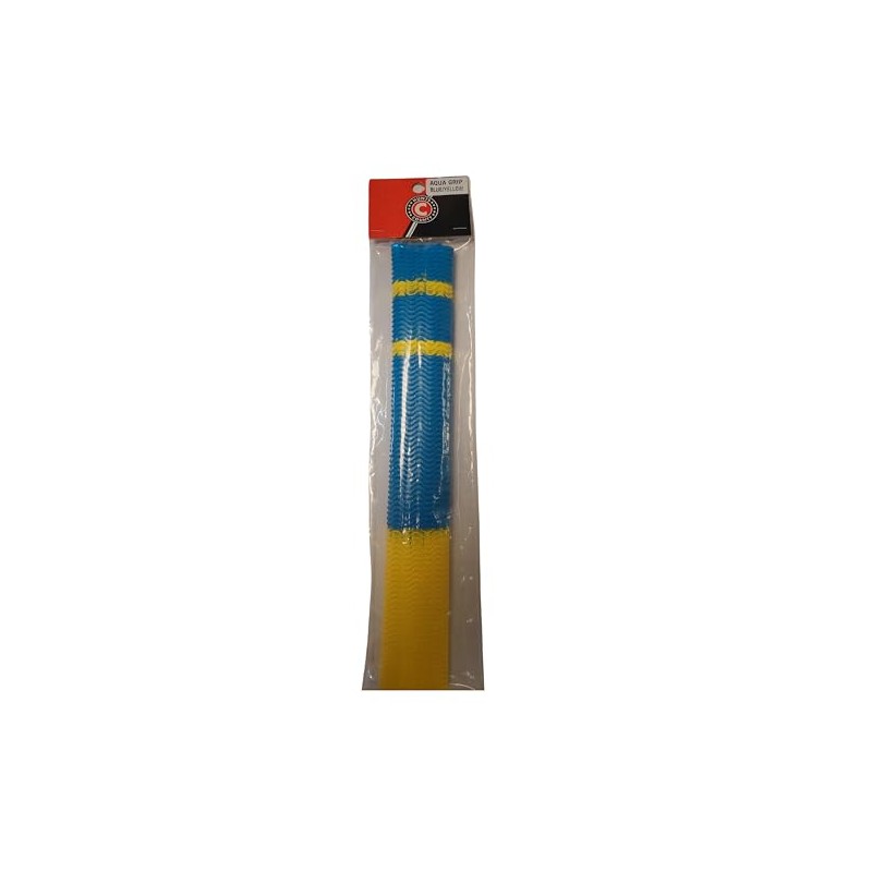 Hunts County Aqua Bat Grip Blue/Yellow