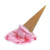Fake Strawberry Ice Cream Cone Joke Spill with Strawberry Swirl
