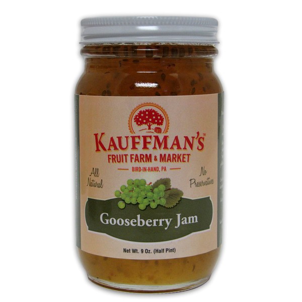 Kauffman's All-Natural Gooseberry Jam, 9 Oz. Jar (Pack of 4)