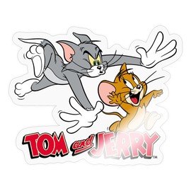 Spreadshirt Tom And Jerry Tracking Stickers, Max. 10 x 10 cm, 10 x 10 cm, Glossy Transparent