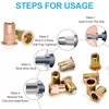Trivd Frol 400Pcs 1/4"-20 UNC Rivet Nuts, Zinc Plated Carbon