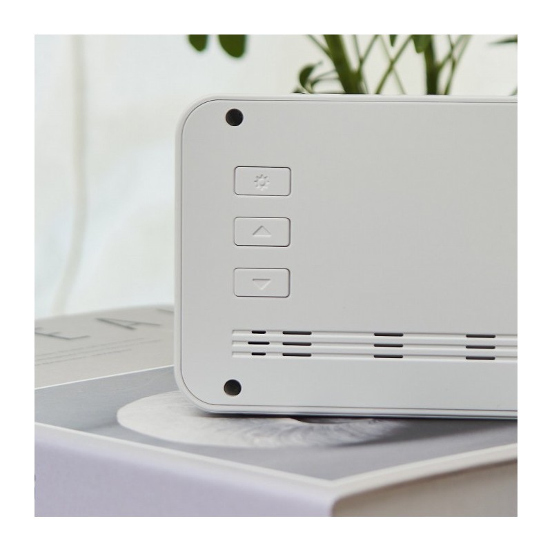 JAJU [JAJU] Large LCD Desk Clock with Temperature and Humidity