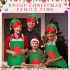 Handepo 40 Pieces Christmas Apron and Hat Kit Costume Apron