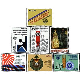 Prophila Collection UNO Geneva 96,97-98,99,100,101-102 (complete edition) Year 1981 completely mint never hinged ** MNH 1981 Palestine, art and others (stamps for collectors) health