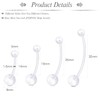 JFORYOU Pregnancy Belly Button Rings Maternity Belly Bars Flexible Plastic