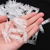 LOMIMOS 100Pcs Mini Clear Photo Clips,Mini Clothespins Transparent Plastic Clear