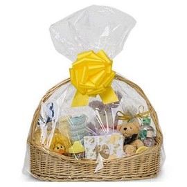 Bundleofbeauty Bj8768f - 25pack Clear Cello/cellophane Bags round Extra Large Gift Basket Packaging Bags Flat- 24" X 30"