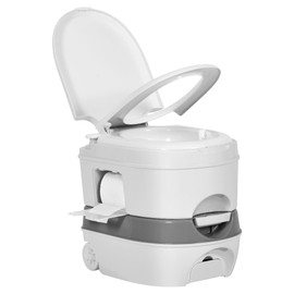 YITAHOME 6.34 Gallon Portable Toilet for Camping, RV Travel Porta Potty Leak-Proof with Press Flush Pump, Paper and Detergent Collection, Rotating Spout for Adults, Boating, Hiking, Trips