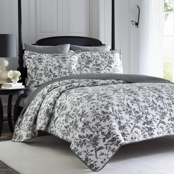 Laura Ashley Home Amberley Collection Quilt Set 100% Cotton, Breathable