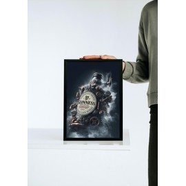 Medium A4 30x21cm Guinness Bottle Steampunk Style Poster Pub, Kitchen, Man Cave etc. Wall Decor