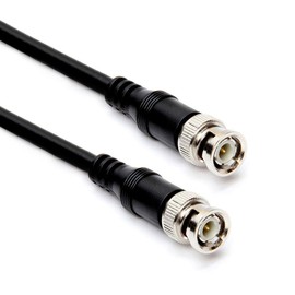 Cmple - BNC Male to BNC Male, RG59u, 75ohm coaxial Cable (Black, 12FT)