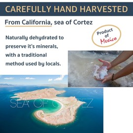 All Goods Products Mineral Coarse Grain Sea Salt, 16 oz Natural Salt from Mexico, Unrefined, Hand-Harvested, Loaded with 90+ Essential Minerals, Kosher, 30% Low Sodium.