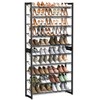 SONGMICS Shoe Rack, 10-Tier Shoe Organizer, Metal Shoe Storage for