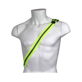 SK11 REFTUS-Y Reflective Mesh Sash, Hook-and-Loop Fastener, Yellow, High-Brightness, Glass Beads