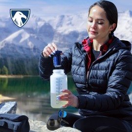 Survivor Filter Bottle - USA Made - Water Purification - with Case - For Hiking/Camping/Running