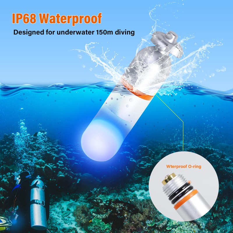 ORCATORCH SD01PRO Upgrade Bright Dive Signal Light, Submersible Beacon Mini