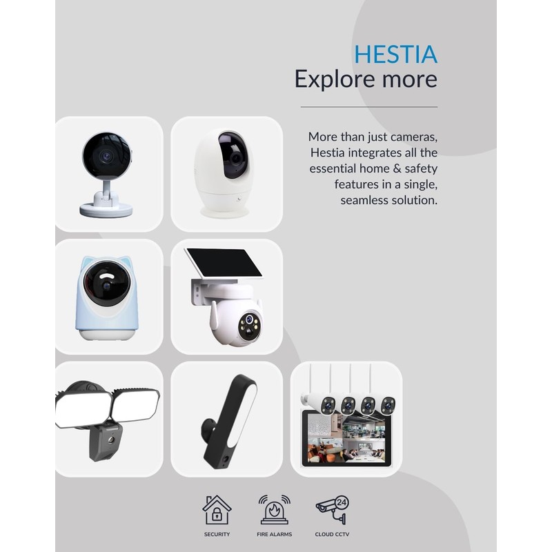 HESTIA Indoor Camera, 3MP Wifi Security Camera Indoor, Indoor Camera