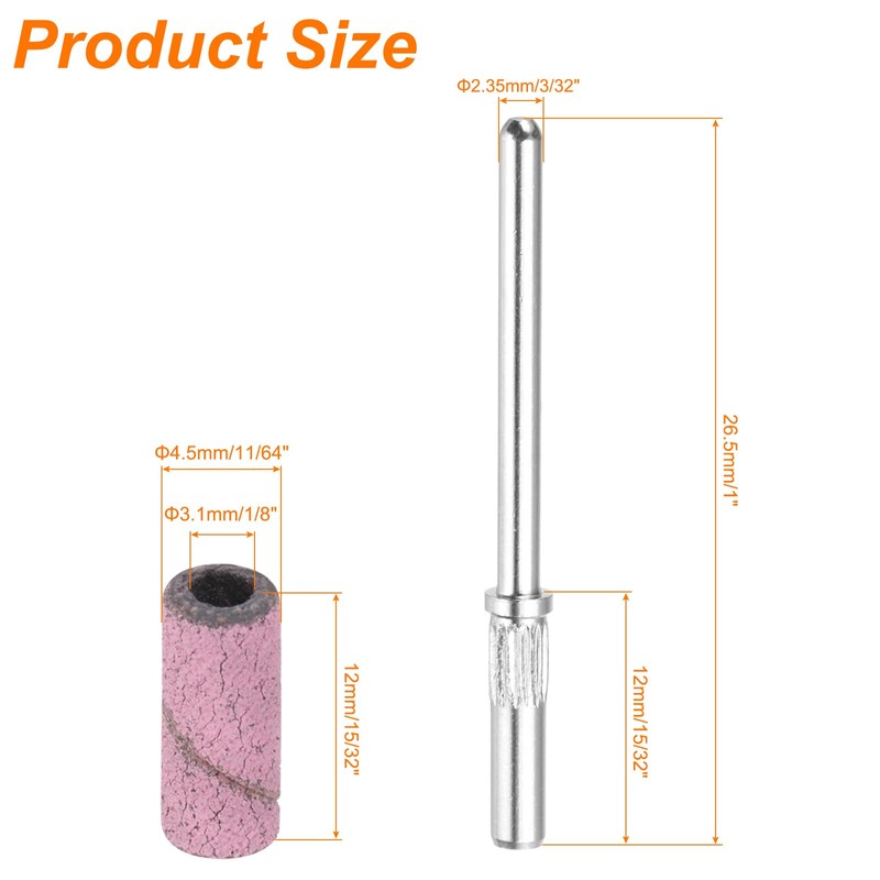 HARFINGTON 100pcs Sanding Bands for Nail Drill, 180 Grit Small