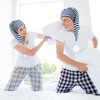 Eurzom 2 Pcs Men's Night Cap Striped Pajama Hat Adjustable