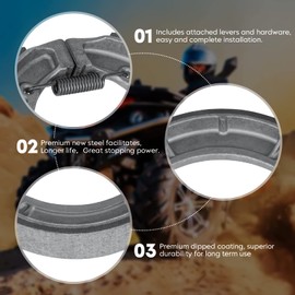 Chabushi Rear Brake Shoes for Yamaha Big Bear 350 400 YFM350 YFM400/Grizzly 600 YFM600 1998-2000/Kodiak 400 YFM400 XS400 1982 Drum Brake Shoe Set