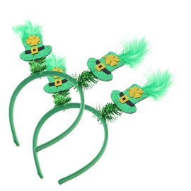 Healvian 2pcs Headband Headwear Leaf Shamrock Headband Headbands Headband Saint Patrick's Day Hair Accessories St Patrick's Day Costume Plastic Green