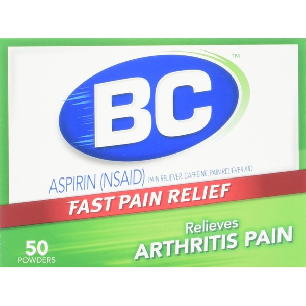 BC Arthritis Formula Pain Reliever Fever Reducer Powder, 50 Each (Pack of 2)