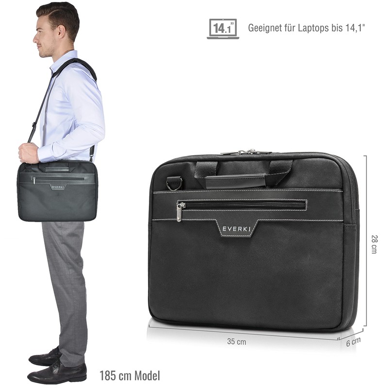 Everki Business Laptop Bag Black, black