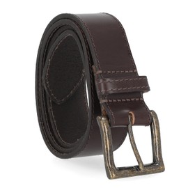 Colonial Belt Company Men's Made in The USA Casual Leather Jean Belt, Dark Brown (Edge Stitch), 38
