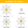 40Pcs Daisy Flower Iron On Patches, 4 Sizes Cute White