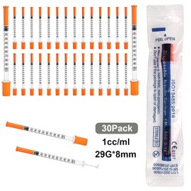 YYTECH Pack of 50 1 ml/cc Plastic Tube Multi-Purpose Measuring Tools 30G-8 mm Individually Packed