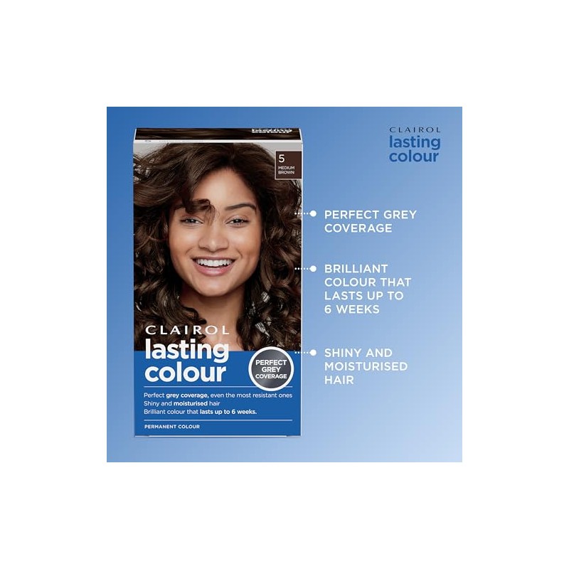 Clairol Lasting Colour Permanent Hair Dye | Ideal Grey Coverage