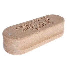 Operitacx Wood Tailors Clapper For Quilting Ironing Hand Held Sewing Tool With Scale For Ironing Seam Sewing Quilting Ironing Machine