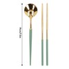 Stainless Steel Flatware Set Reusable Utensils Set Student Cutlery Storage