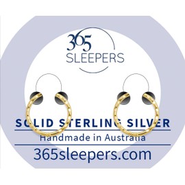 365 SLEEPERS Sterling Silver Faceted Hinged Hoop Sleeper Earrings Nose Ring Jewellery - Hand Made In Australia - Nickel Free Hypoallergenic (12mm)