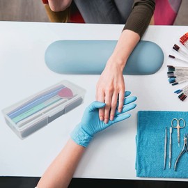 Lokyango - Caja de herramientas de uñas transparente, 4 piezas, caja de almacenamiento personal para organizar, caja de plástico para manicura y pedicura (4 piezas)