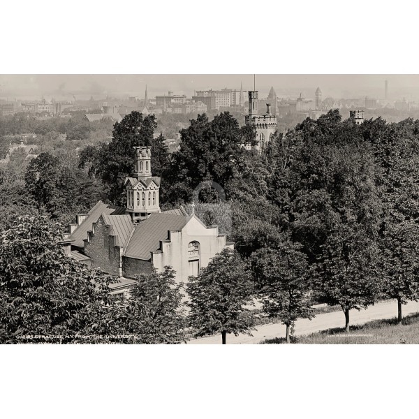Syracuse NY New York from University c1900 RPPC Photo Postcard