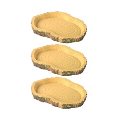 Thoquene Set of 3 Turtle Accessories, Water Bowl, Terrarium, Flat Water Basin