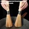 Cleaning Brush, Wooden Scrub Brush, with Hangable Loop, Ergonomic Pan