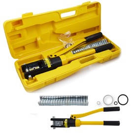 Hydraulic Crimping Tool 16 Ton Battery Cable Hose Wire Crimper with 11 Dies