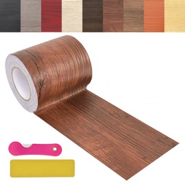 ZERNBER Wood Grain Repair Tape, 2.4inch X 32ft Self Adhesive Wood Colored Tape for Tables, Chairs, Baseboards, Doors, Windows, Floors, Handicraft DIY.