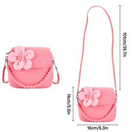 EKKONG Children's Jewellery Little Girls, Plush Handbag for Girls, Jewellery Set Children with Hair Clips, Necklace, Bracelet, Ring, Earring, Headband, Hair Band, Fashion Jewellery, Party Favours,