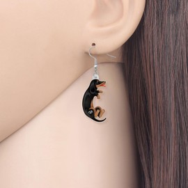 RAIDIN Acrylic Lovely Dachshund Dog Dangle Drop Earrings Jewellery for Women Girls Cute Puppy Pets Hook Earrings Gifts for Dog Lovers Charms, Acrylic, No Gemstone
