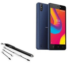 BoxWave Stylus Pen Compatible with Lava Z1 - EverTouch Capacitive Stylus, Fiber Tip Capacitive Stylus Pen - Jet Black
