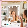 Yamissi Makeup Vanity Set Dressing Table Desk with LED Lighted