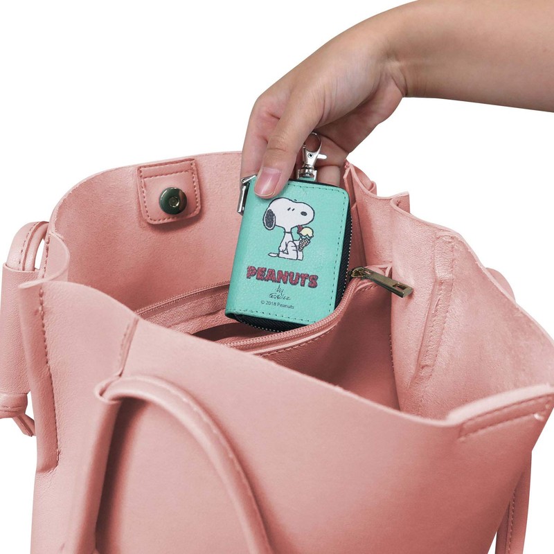 Meibo SN163 Snoopy Car Smart Key Case, Transparent Window, Saxophone