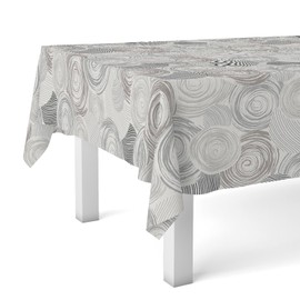 Martina Home Grey Circle Oilcloth Tablecloth 100cm x 140cm