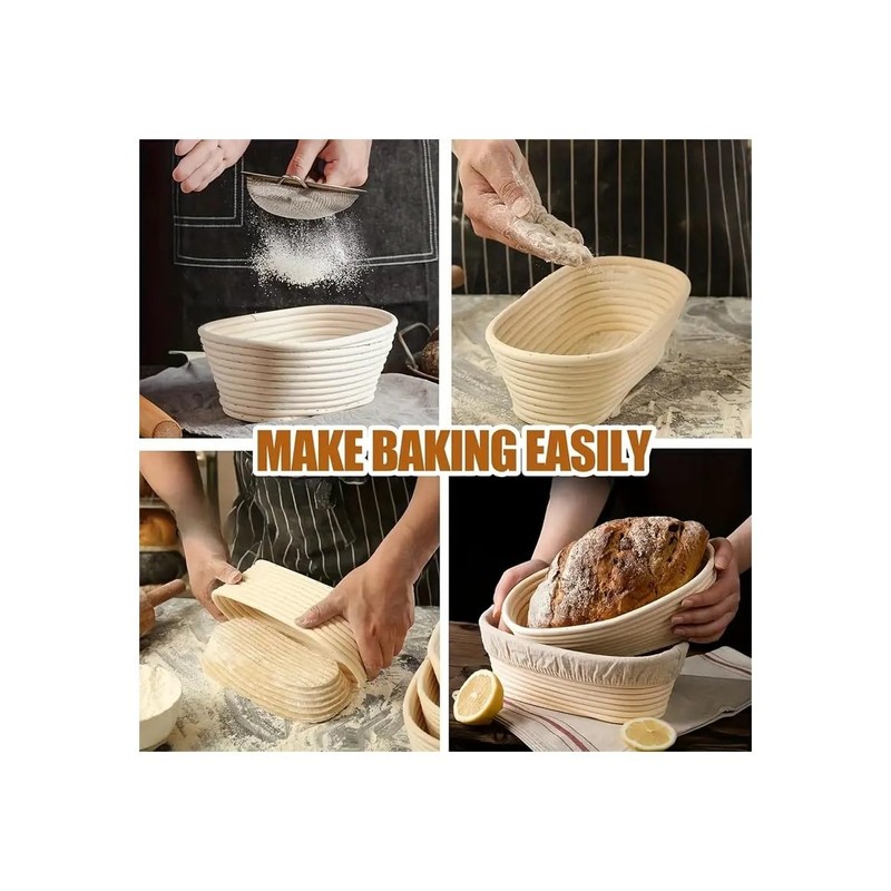 HubewaGlobal Bread Proofing Baskets (Oval)