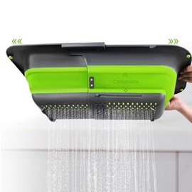 ROTTOGOON Colador Plegable de 7 Cuartos, Colador Expandible Sobre el Fregadero, Colador de Silicona Ajustable para Fregadero de Cocina, Cesta de Colad