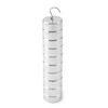 QWORK Lab Slotted Mass Set, 2 Set of Chromium-Plated Metal